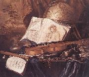 Pieter de Ring Still Life of Musical Instruments France oil painting artist